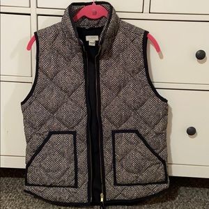 J Crew herringbone down vest.